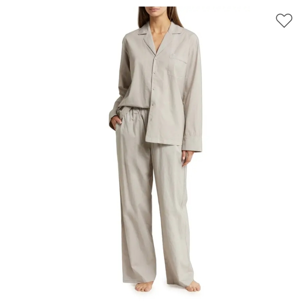 Skims Cotton Poplin Pajamas Shirt